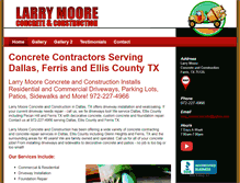 Tablet Screenshot of larrymooreconcrete.com